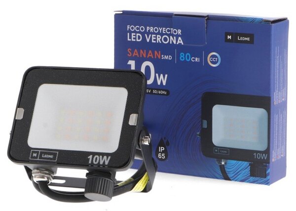 Faro proiettore Led 10W Nero da esterno IP65 CCT temperatura colore regolabile M LEDME