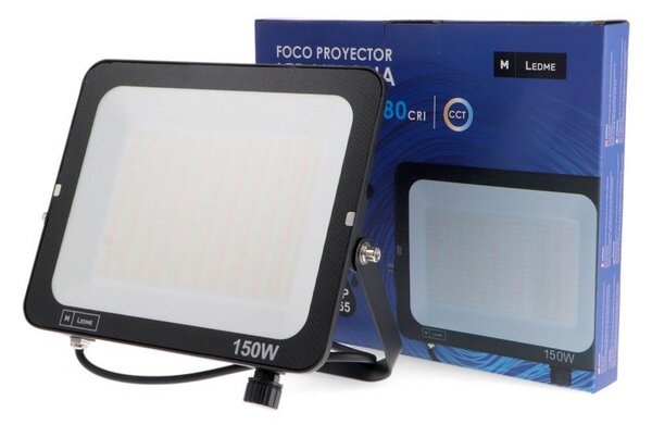 Faro proiettore Led 150W Nero da esterno IP65 CCT temperatura colore regolabile M LEDME