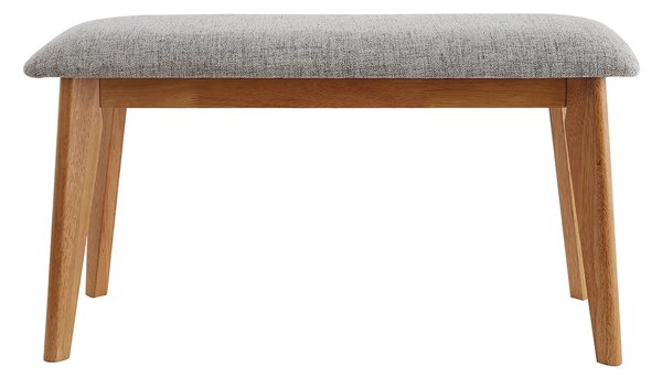 Panca in legno e tessuto grigio chiaro ELION