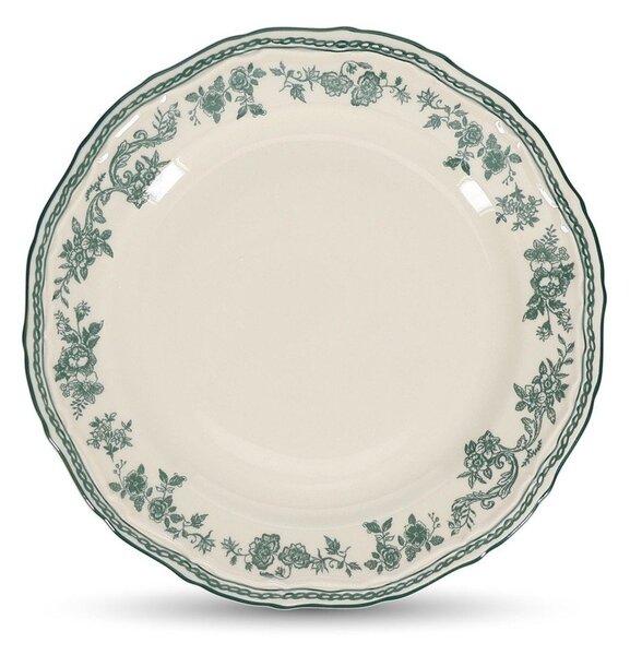 Piatto da dolce verde/avorio in porcellana ø 21,5 cm Cyril – S|P Collection