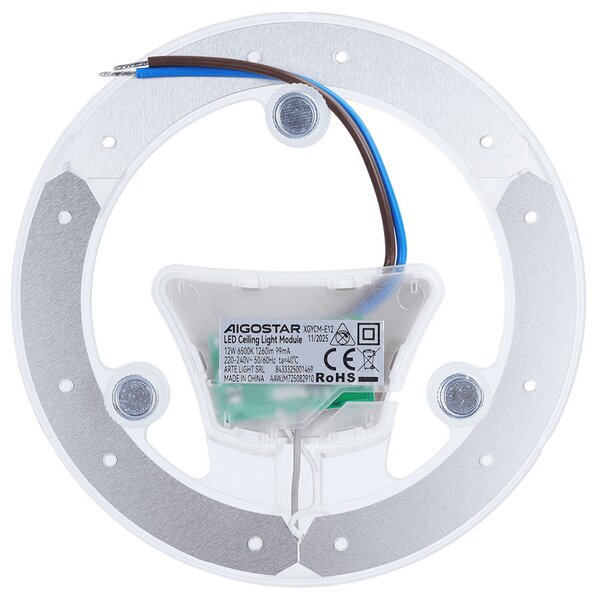 Modulo Led 12W per plafoniere e lampadari calamitato Bianco freddo 6500K Aigostar
