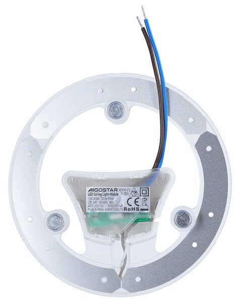 Modulo Led 12W per plafoniere e lampadari calamitato Bianco caldo 3000K Aigostar