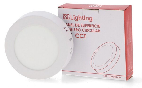 Plafoniera Led 6W Serie Pro Rotonda Bianca CCT temperatura colore regolabile iSG Lighting