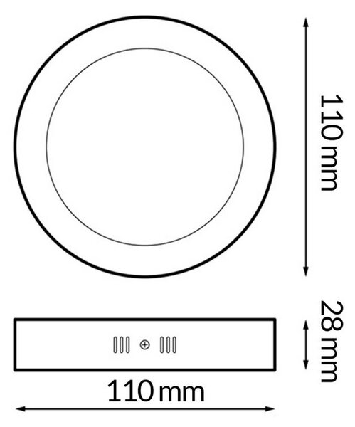Plafoniera Led 6W Serie Pro Rotonda Bianca CCT temperatura colore regolabile iSG Lighting