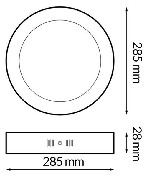 Plafoniera Led 25W Serie Pro Rotonda Bianca CCT temperatura colore regolabile iSG Lighting