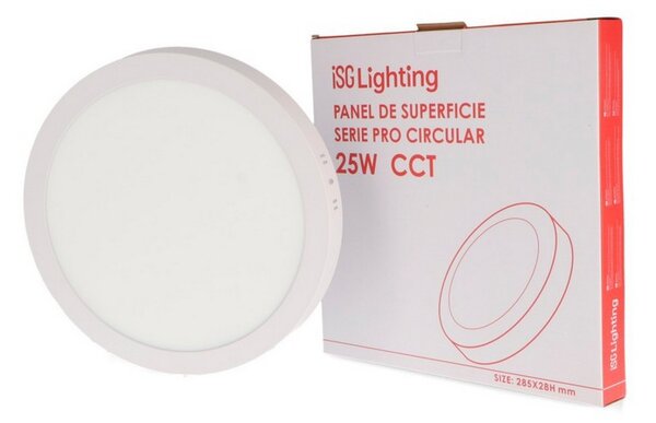 Plafoniera Led 25W Serie Pro Rotonda Bianca CCT temperatura colore regolabile iSG Lighting