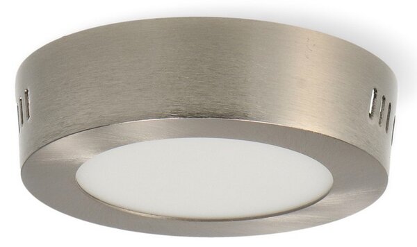 Plafoniera Led 6W Nickel Rotonda Grigia CCT temperatura colore regolabile M LEDME