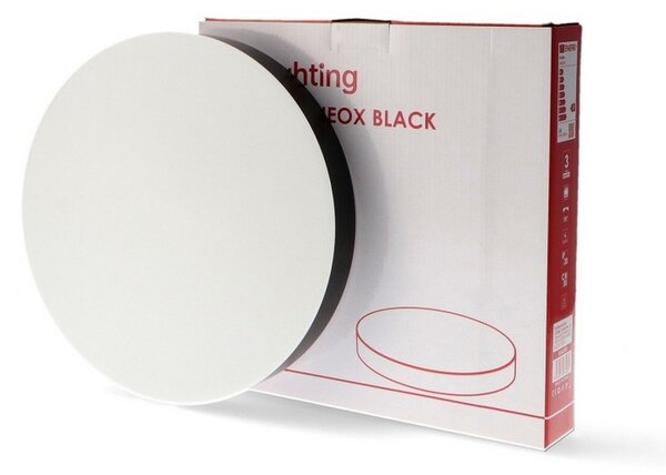 Plafoniera Led Neox 24W Rotonda Nera CCT temperatura colore regolabile iSG Lighting