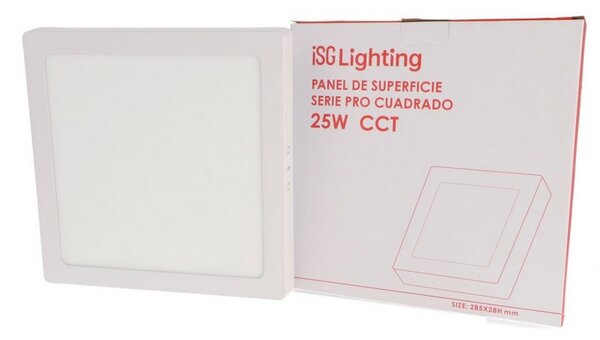 Plafoniera Led Serie Pro 25W Bianca Quadrata CCT temperatura colore regolabile iSG Lighting