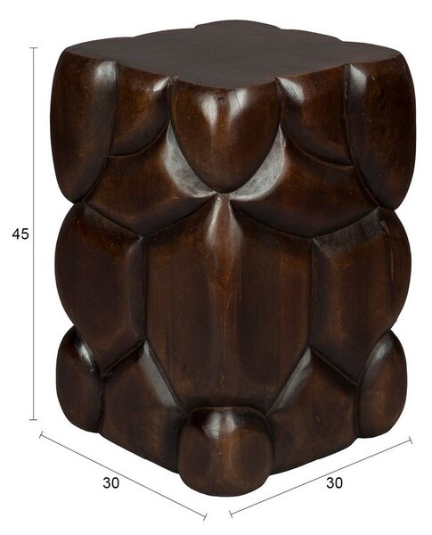 Tavolino in mango massiccio 30x30 cm Brooklyn – Dutchbone