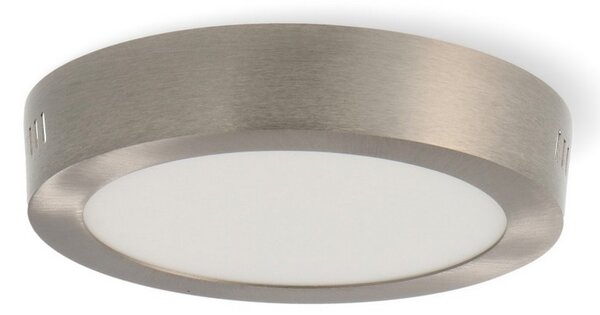 Plafoniera Led 12W Nickel Rotonda Grigia CCT temperatura colore regolabile M LEDME