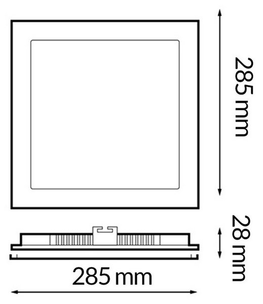 Plafoniera Led Serie Pro 25W Bianca Quadrata CCT temperatura colore regolabile iSG Lighting