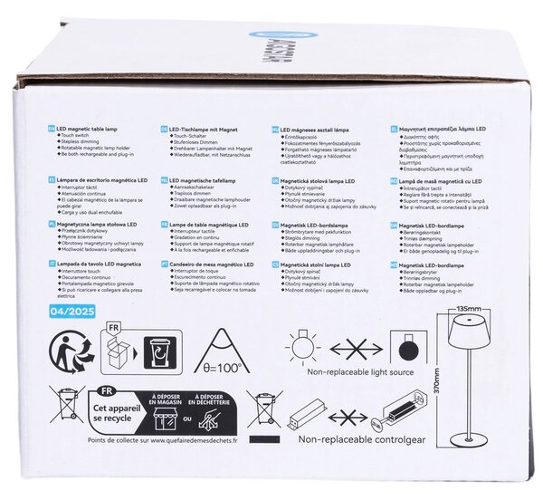 Lampada da tavolo Led touch Eli 5W Verde CCT temperatura colore regolabile portatile a batteria ricaricabile USB Aigostar