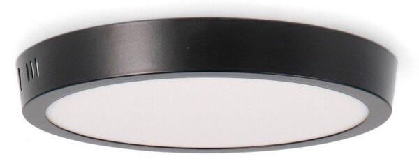Plafoniera Led 20W Serie Pro Rotonda Nera CCT temperatura colore regolabile M LEDME
