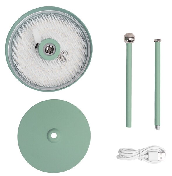 Lampada da tavolo Led touch Eli 5W Verde CCT temperatura colore regolabile portatile a batteria ricaricabile USB Aigostar