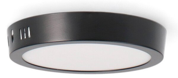Plafoniera Led 12W Serie Pro Rotonda Nero CCT temperatura colore regolabile M LEDME