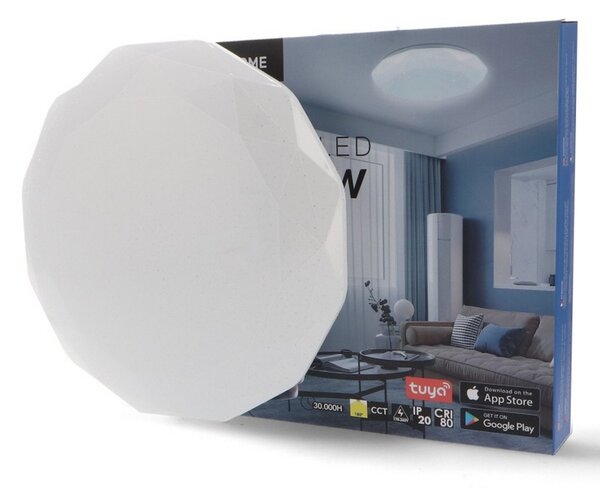 Plafoniera Led Smart Tuya 24W Bluetooth CCT temperatura colore regolabile e dimmerabile Dial M LEDME