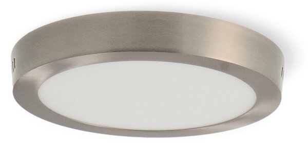 Plafoniera Led 20W Nickel Rotonda Grigia CCT temperatura colore regolabile M LEDME