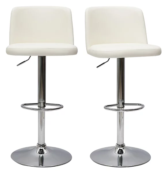 Sgabelli da bar design regolabili bianchi (set di 2) MONTI