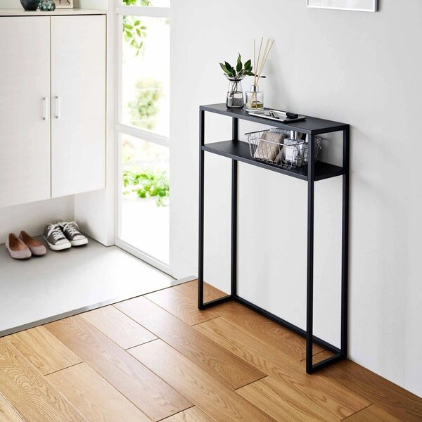 Tavolo consolle nero in metallo 18x60 cm Tower – YAMAZAKI