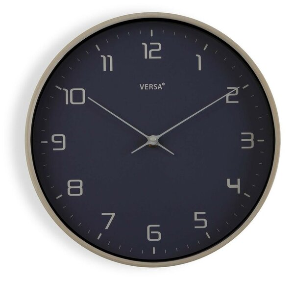 Orologio da Parete Versa Azzurro Legno PU (30,5 x 4,3 x 30,5 cm)