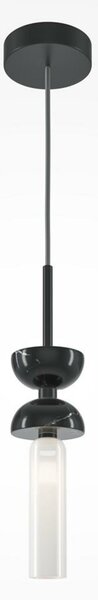 Lampada a sospensione Kyoto nera 1xG9x28W effetto marmo, dimensioni: 336,5x10x10 cm, IP20, Maytoni