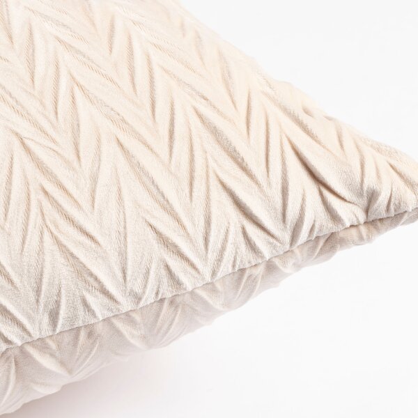 Cuscino Arredo 45X45 Ginevra CREMA Velluto Caleffi