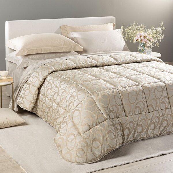 Trapunta MATRIMONIALE Agata NATURALE Raso Jacquard Caleffi