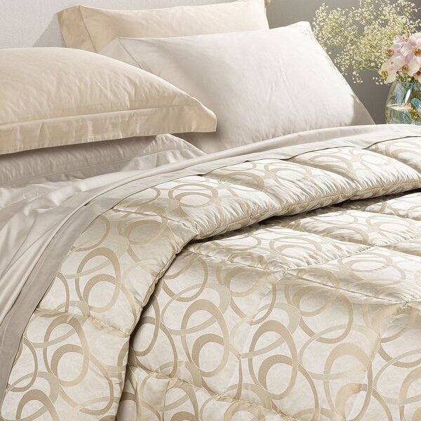 Trapunta MATRIMONIALE Agata NATURALE Raso Jacquard Caleffi