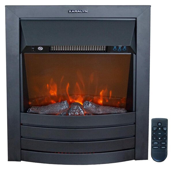 Camino elettrico da incasso - Potenza: 1800 Watt - Dimensioni: 60,5 x 50,5 x 19 cm - Materiali: vetro e metallo