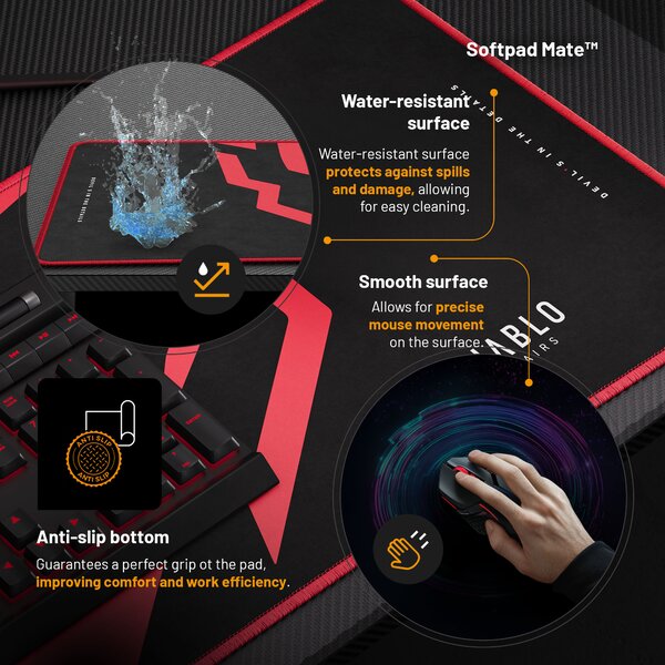 Scrivania piccola da gaming Diablo X-Mate 1000