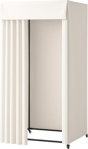 Cabina fasciatoio arrotolabile 99x99x204,5 cm - schermo privacy per spogliatoi e boutique