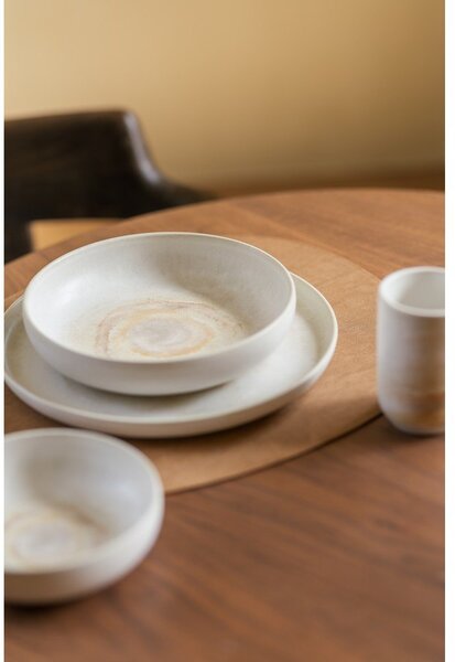 Piatto fondo beige in gres ø 22 cm Aquarel – S|P Collection