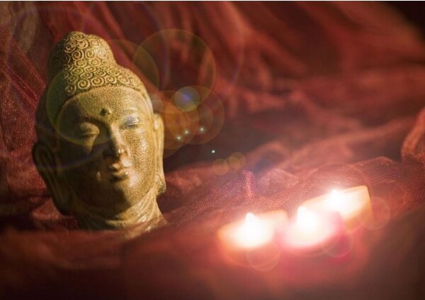Eglo 75039 - Illuminazione a LED Quadro decorativo BUDDHA 3xLED/0,02W/2xAA 30x45 cm