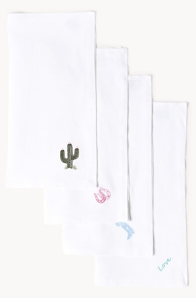 Set di 4 tovaglioli in lino Arizona Love