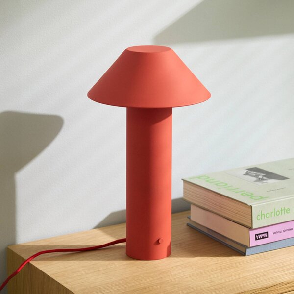 Hübsch Lampada da tavolo Tower, dimmerabile, Rosso, Soggiorno / Sala da pranzo, Metallo, Moderno, Lampada da tavolo