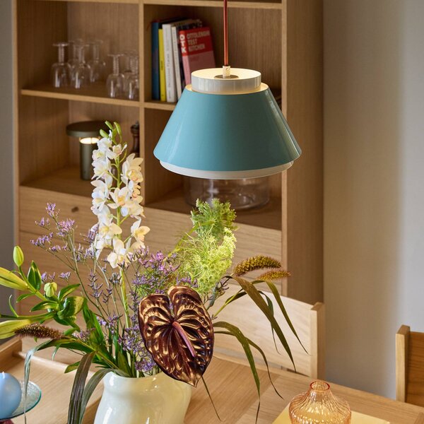 Hübsch Lampada a sospensione Remi, dimmerabile, Blu, Soggiorno / Sala da pranzo, Metallo, Scandinavo, Lampada a sospensione