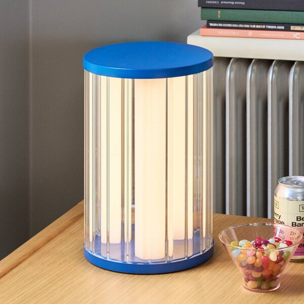 Hübsch Lampada da tavolo Aru, dimmerabile, Blu, Soggiorno / Sala da pranzo, Metallo, Moderno, Lampada da tavolo