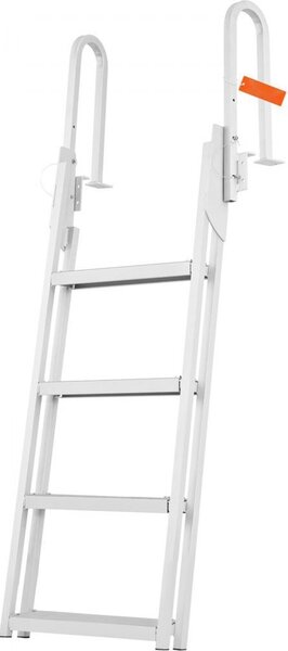 Scaletta da banchina in alluminio - Scaletta da banchina pieghevole a 4 gradini - Scaletta per barche con portata di 158 kg