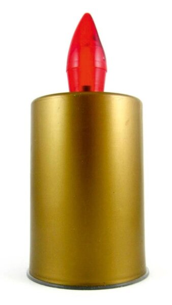 Candela LED/2xAA bianco caldo 10,8 cm oro
