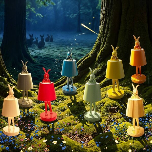 KARE Lampada da tavolo a batteria LED Animal Rabbit, oro, IP54, 29 cm dimmerabile, Ottone / Oro, Soggiorno / Sala da pranzo, Plastica, Design