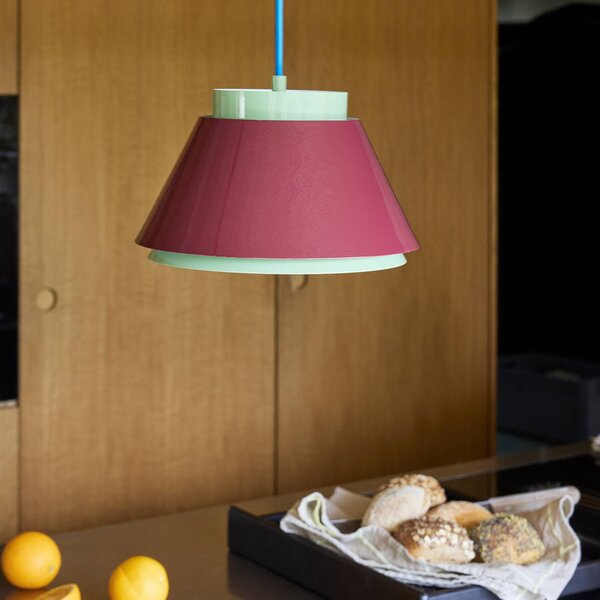 Hübsch Lampada a sospensione Remi, dimmerabile, Verde, Soggiorno / Sala da pranzo, Metallo, Scandinavo, Lampada a sospensione