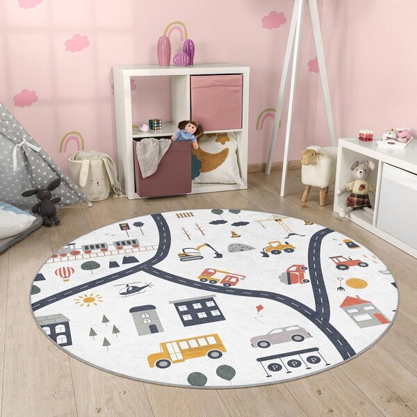 Tappeto da gioco per bambini lavabile ø120 cm World Around Me – Mila Home