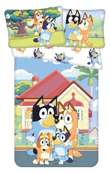 Set copripiumino e federa da bambini in cotone per culla 100x135 cm Bluey – Jerry Fabrics