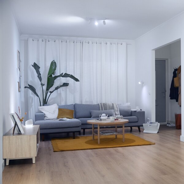Plafoniera WiZ, Imageo, dimmerabile, Bianco, Soggiorno, Alluminio, Moderno