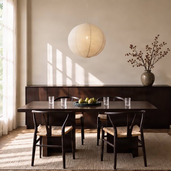 Lampada a sospensione Autumn Lindby, dimmerabile, Crema / Ambra, Soggiorno / Sala da pranzo, Tessuto / Stoffa / Seta, Scandinavo, Lampada a sospensione