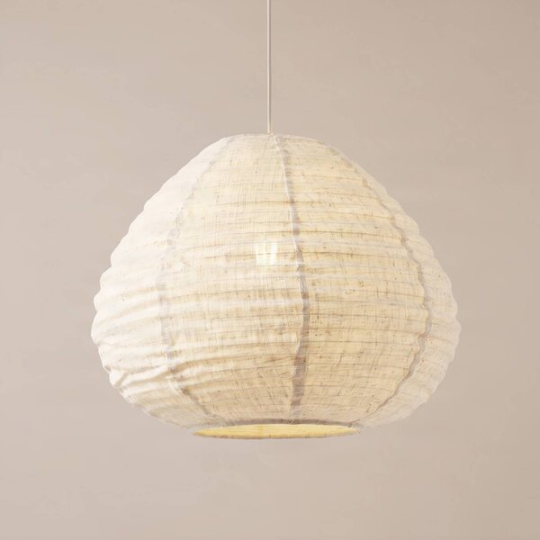 Lampada a sospensione Autumn Lindby, dimmerabile, Crema / Ambra, Soggiorno / Sala da pranzo, Tessuto / Stoffa / Seta, Scandinavo, Lampada a sospensione