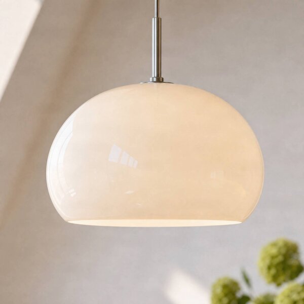 Lampada a sospensione Owen NOLA, dimmerabile, Bianco / Opale, Soggiorno / Sala da pranzo, Vetro, Moderno, Lampada a sospensione