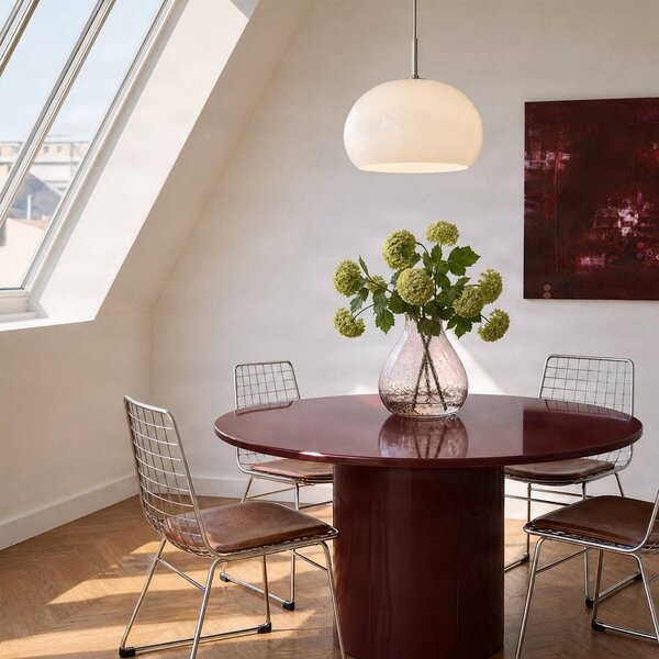 Lampada a sospensione Owen NOLA, dimmerabile, Bianco / Opale, Soggiorno / Sala da pranzo, Vetro, Moderno, Lampada a sospensione