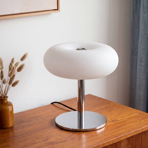 OSRAM Lampada da tavolo Decor Lunea, dimmerabile, Bianco / Opale, Soggiorno / Sala da pranzo, Metallo, Moderno, Lampada da tavolo